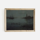 Nocturne in Blue and Silver – Moody Venice Lagoon Art Print