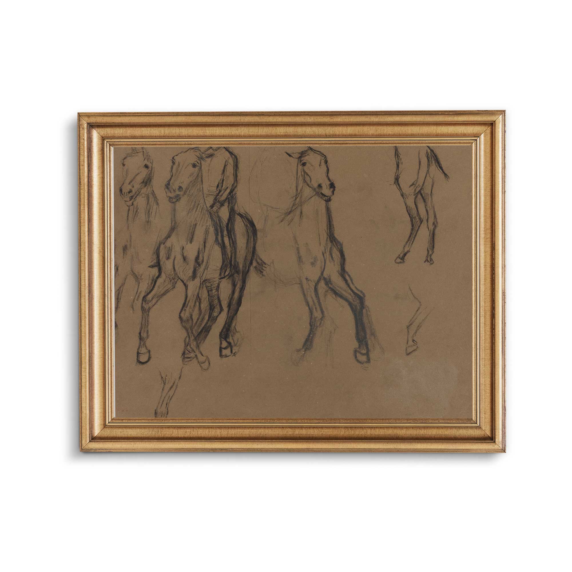 Antique Equestrian Sketch Print