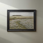 Blooming Floral Meadow Print in Rustic Black Frame