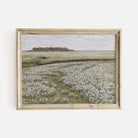 Blooming Floral Meadow Print in lime washed frame