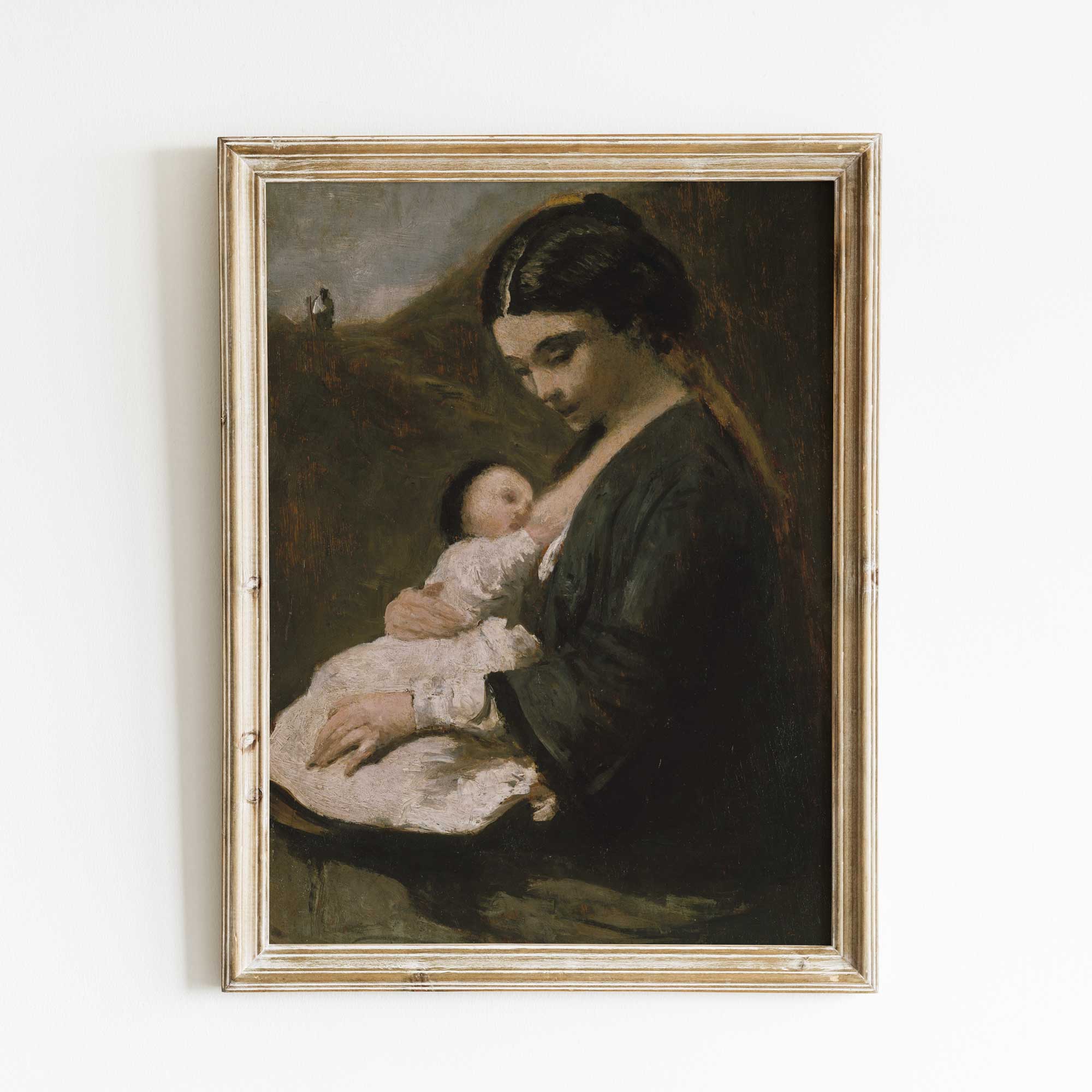 Vintage Mother and Child Print