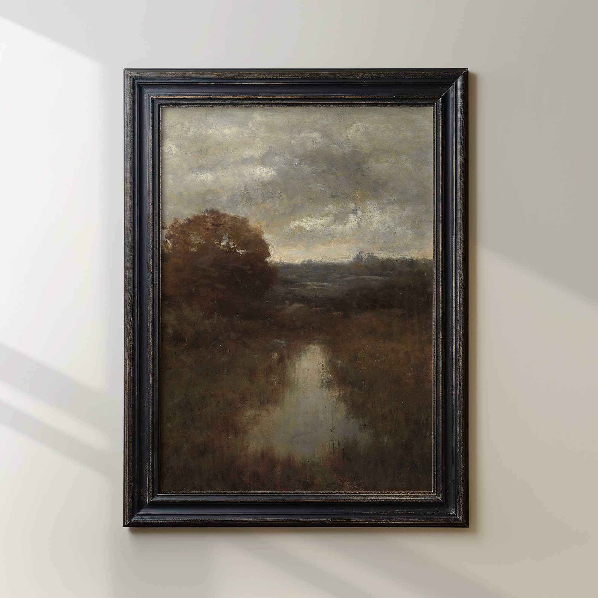 Rustic Wall Art in Black Frame 