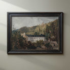  Rustic Landscape Wall Art with trees and a building on a wall