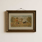 Framed Hooked Rug Art Print |Wall Art on a beige wall