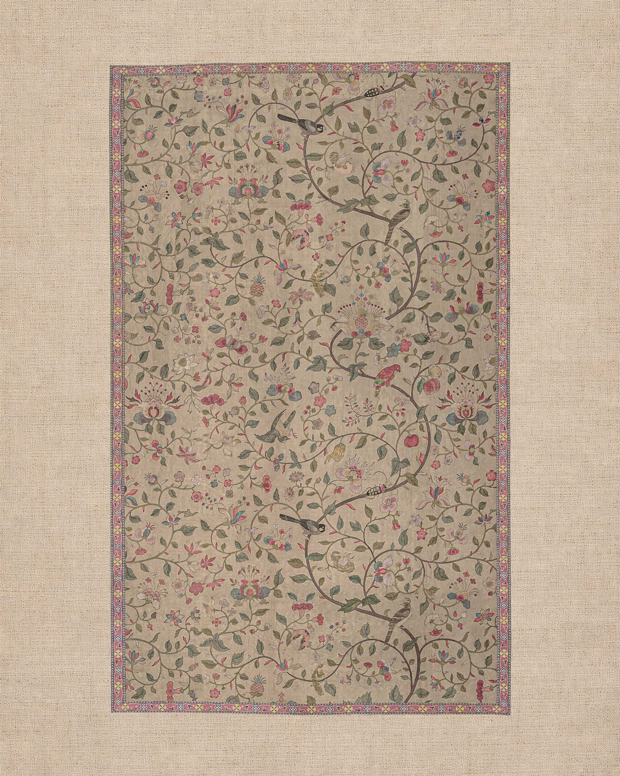 Vintage Chinoiserie Botanical Print 8 x 10 size