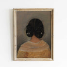 Antique Style Portrait Print of a Woman from Behind