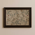 Vintage Floral Chinoiserie Print | Antique Botanical Textile Art