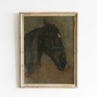  Dark Brown Horse Portrait Print