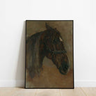  Dark Brown Horse Portrait Print