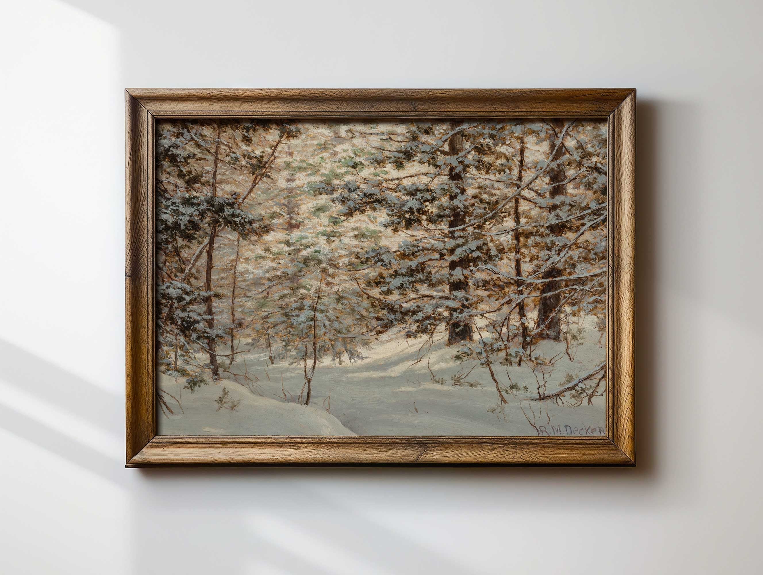 Winter Pine Trees Landscape Print