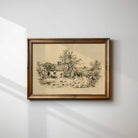 Vintage Countryside Sketch Wall Art