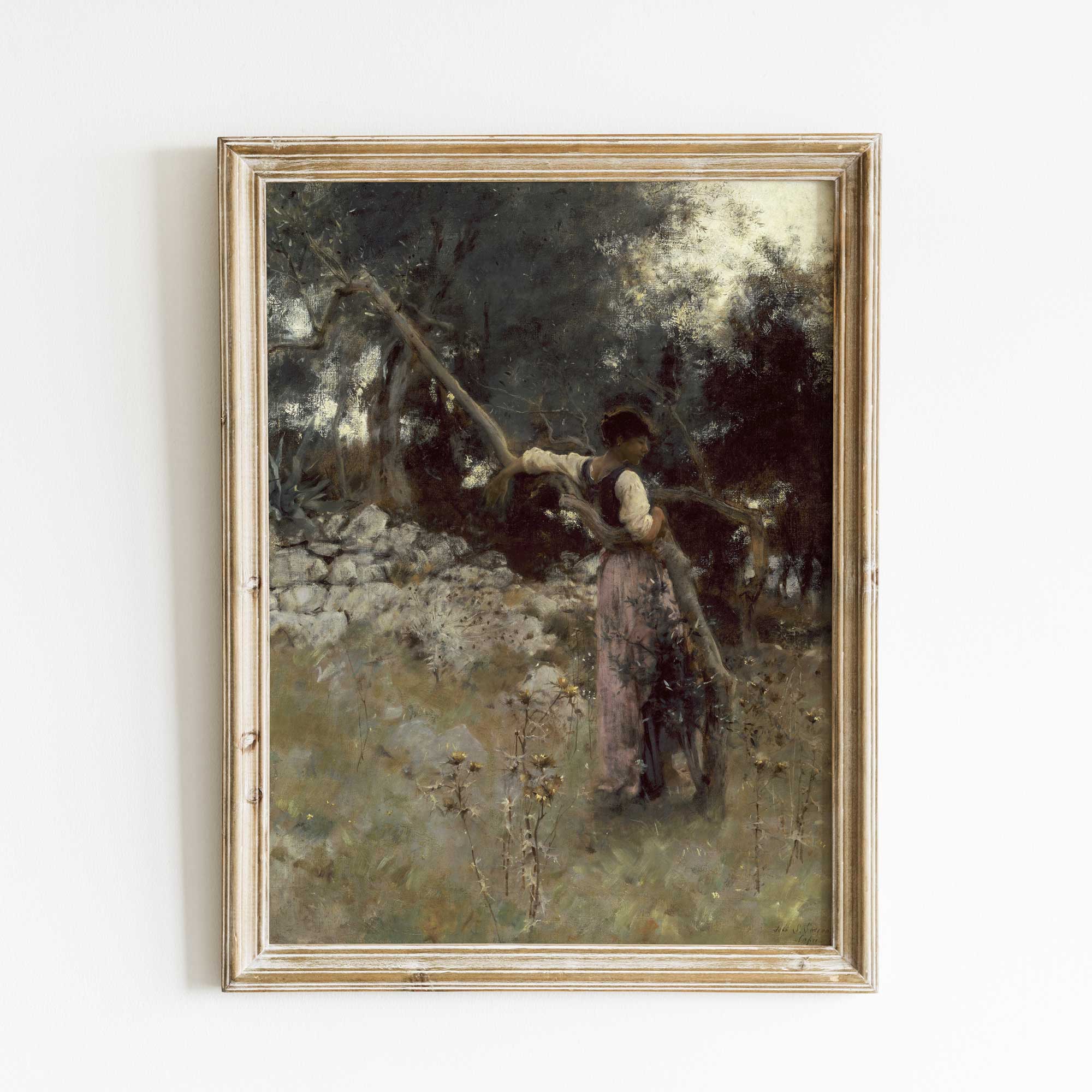 Capriote in the Olive Grove - Vintage Portrait Print