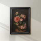 Dark Moody Pink Peonies Wall Art