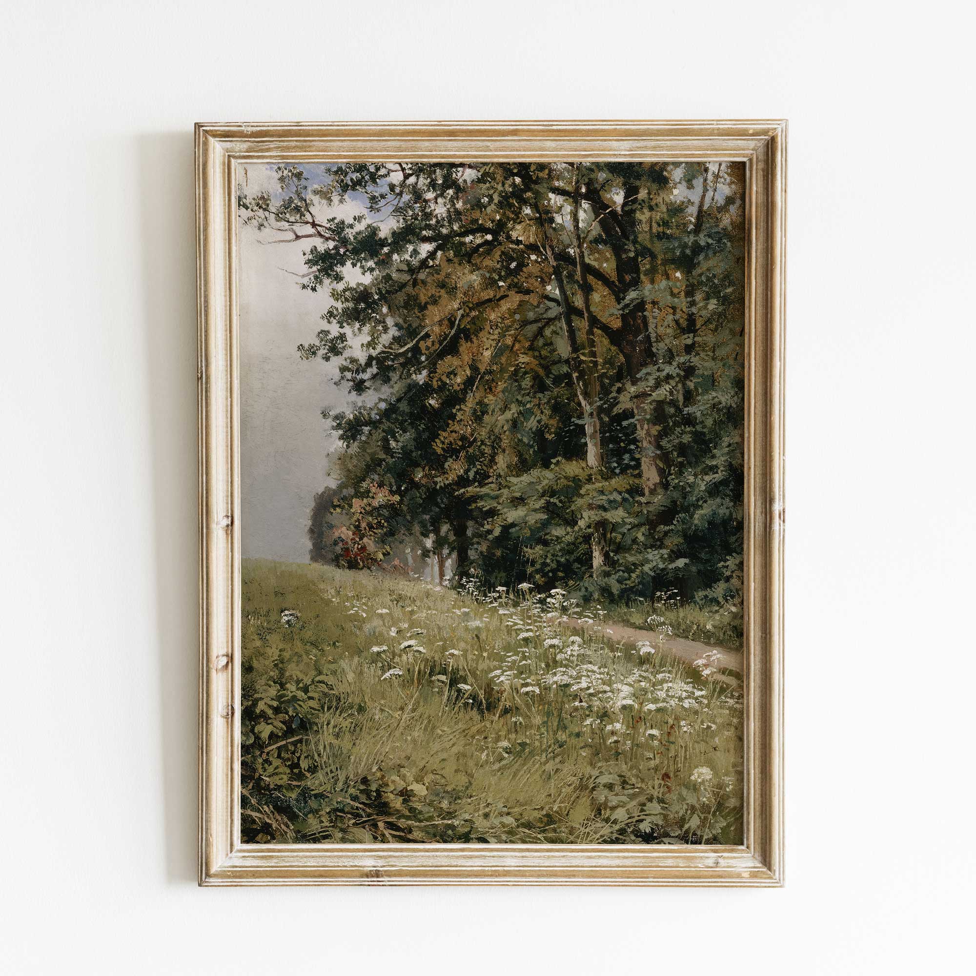 Wildflower and Woodland Landscape Print