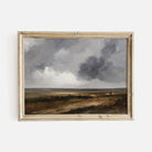 Dark Moody with Cloudy Sky, Vintage Landscape Painting Print - Hartsholme Prints