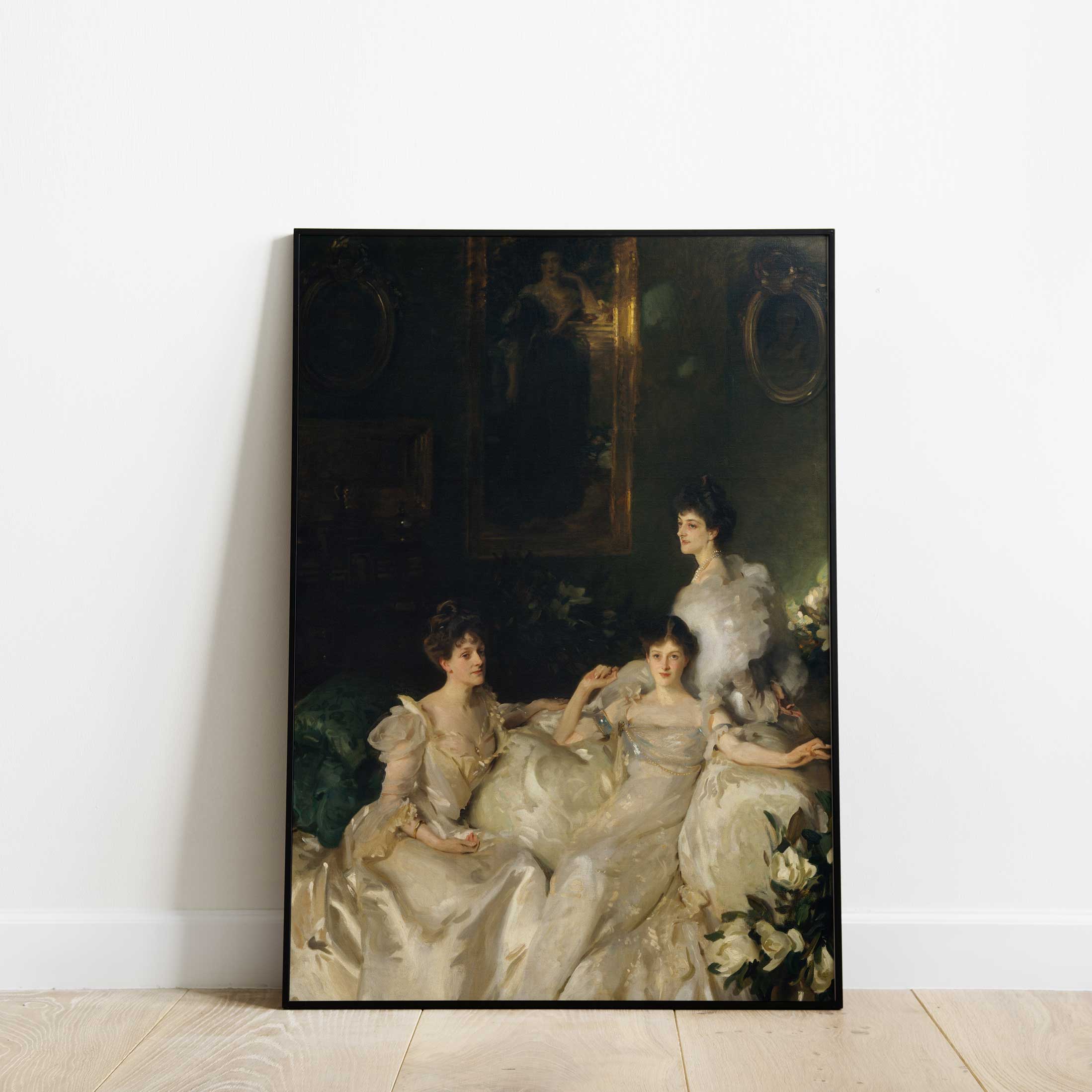 Elegant Women in Opulent Attire Portrait Print - Hartsholme Prints