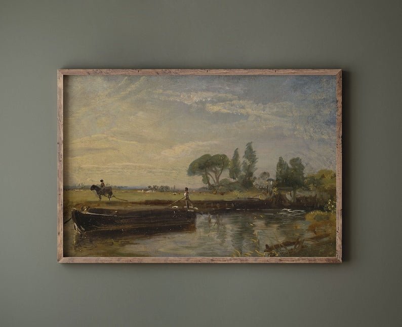 English River Landscape Vintage Art Print - Hartsholme Prints