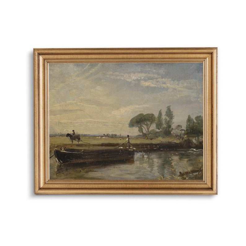 English River Landscape Vintage Art Print - Hartsholme Prints