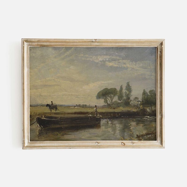 English River Landscape Vintage Art Print - Hartsholme Prints