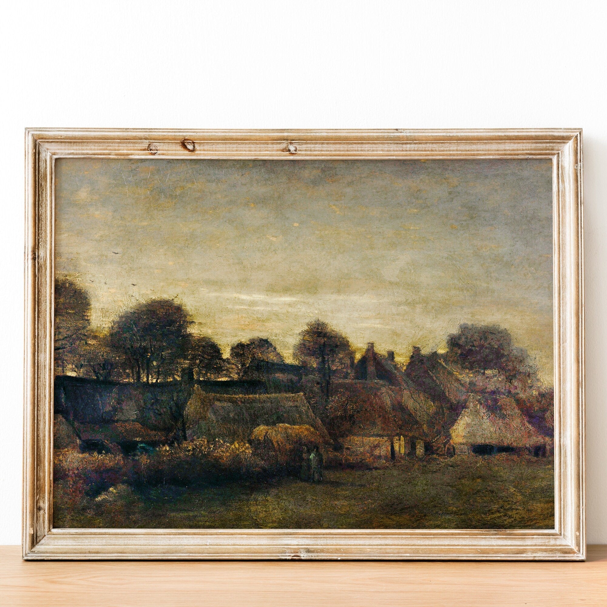 Farming Village at Twilight by Vincent Van Gogh - Hartsholme Prints