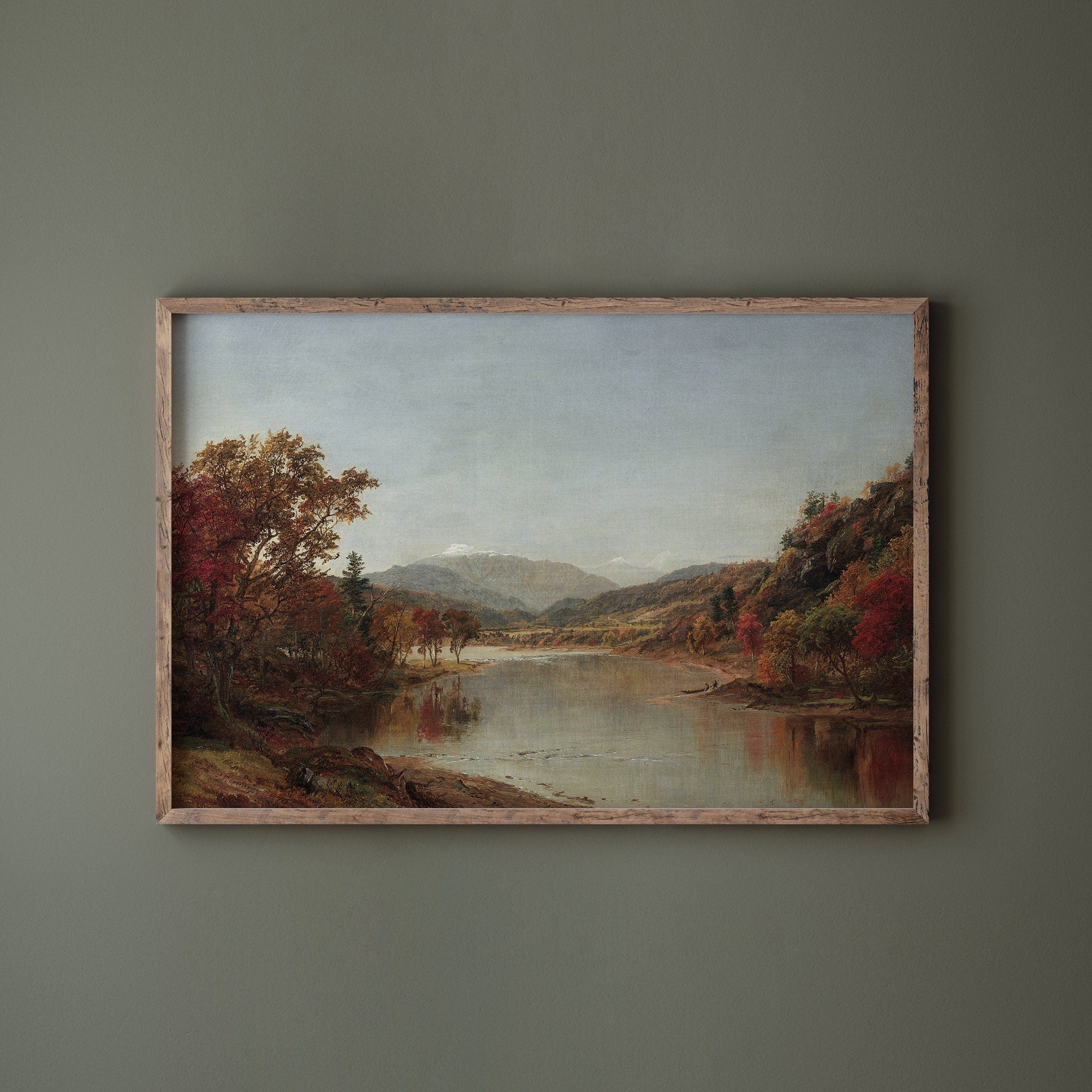 Moody and Rustic Vintage Landscape Painting Print - Hartsholme Prints