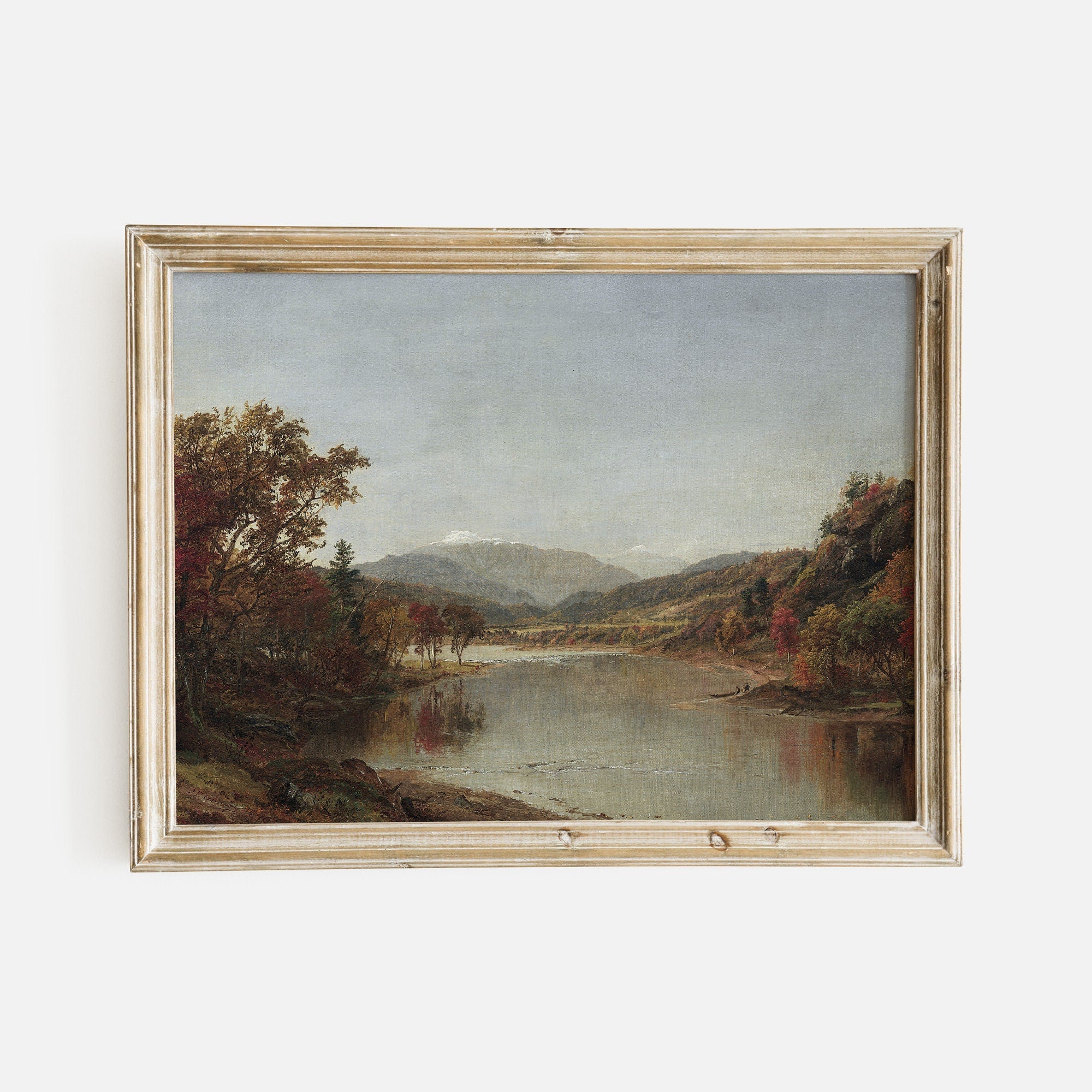 Moody and Rustic Vintage Landscape Painting Print - Hartsholme Prints