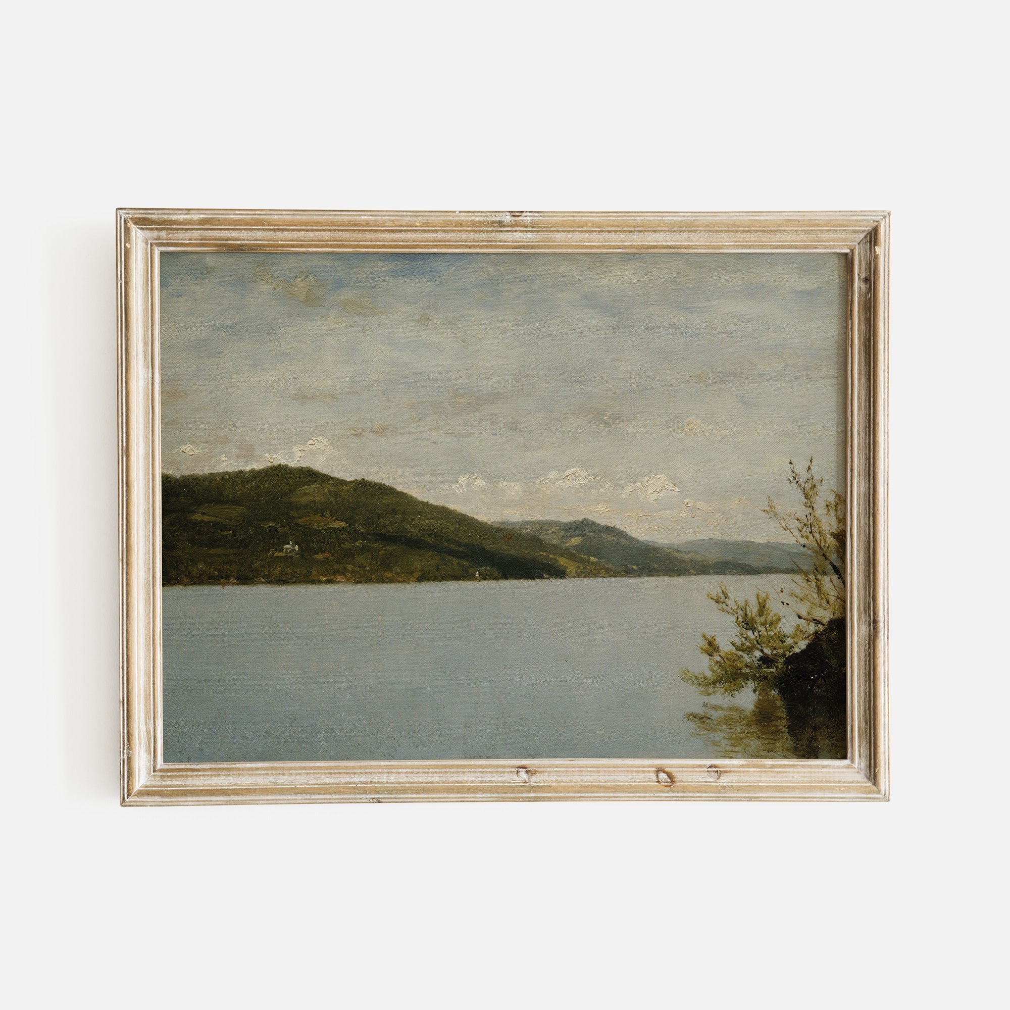Muted Lake with Distant Mountain - Hartsholme Prints