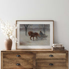 Rustic Winter Sled Ride - Antique Horse and Sleigh Art Print - Hartsholme Prints