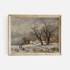 Snowy Hamlet Winter Landscape Print - Hartsholme Prints