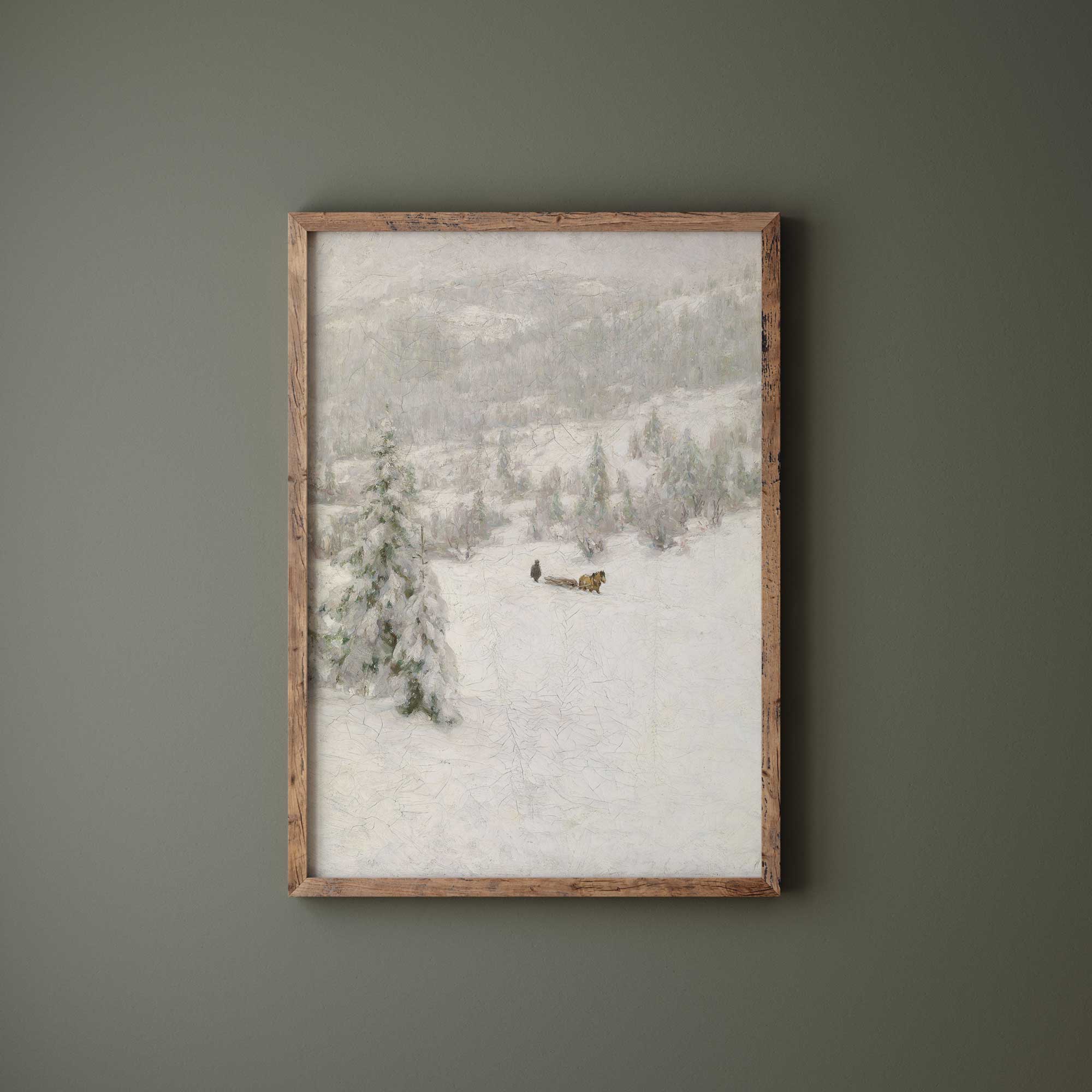 Solitude Sleigh Winter Landscape Print - Hartsholme Prints