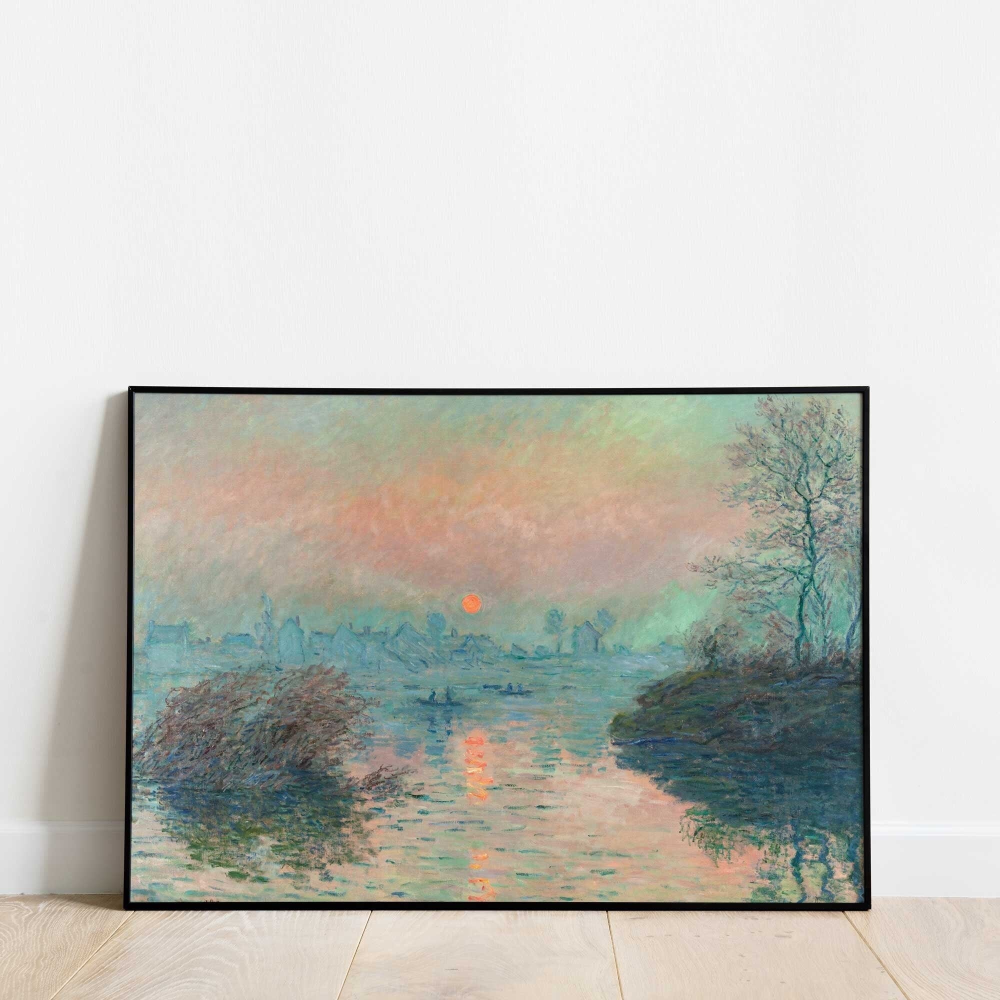 Sun setting on the Seine at Lavacourt - Hartsholme Prints