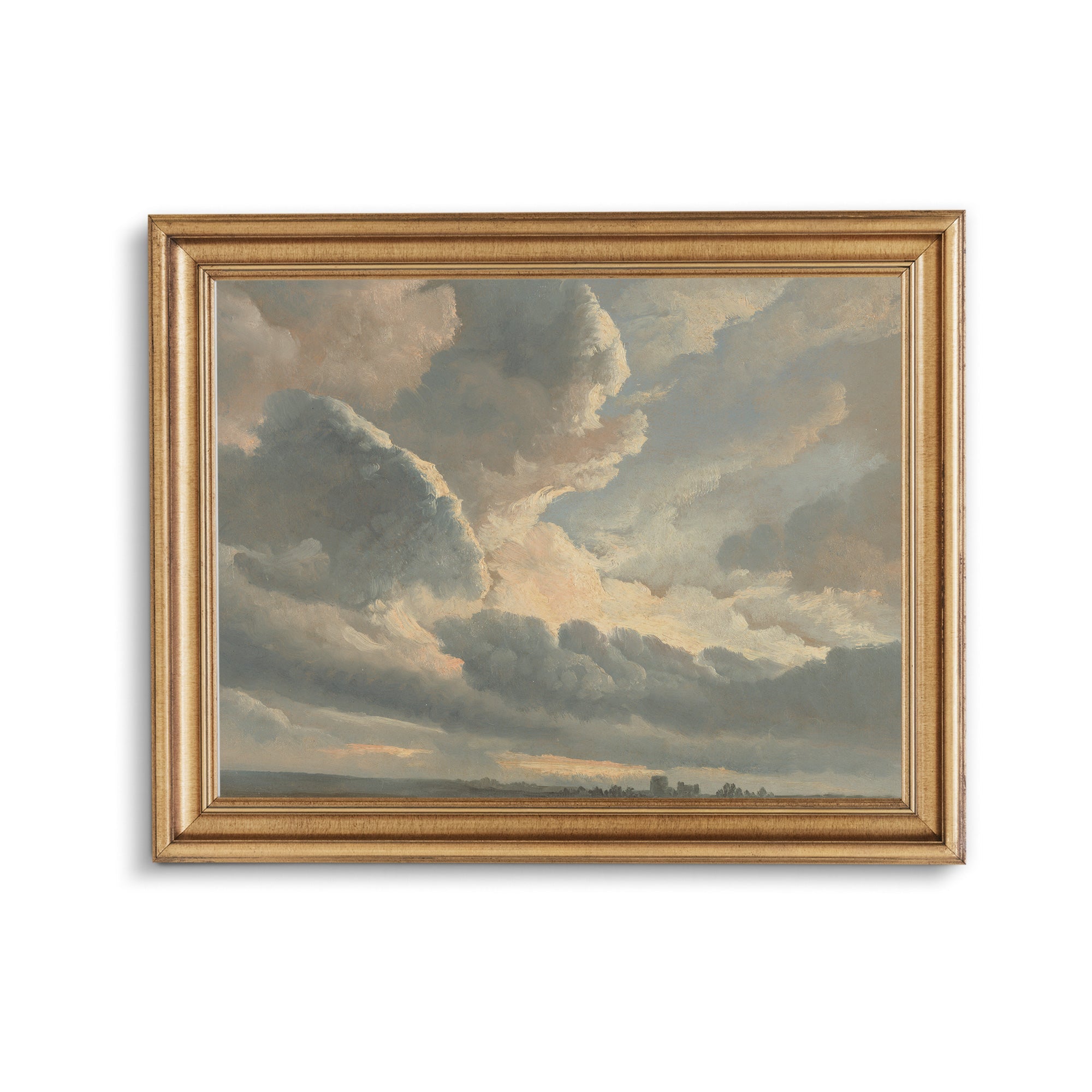 Sunset and Wispy Clouds Over Italian Countryside Print - Hartsholme Prints
