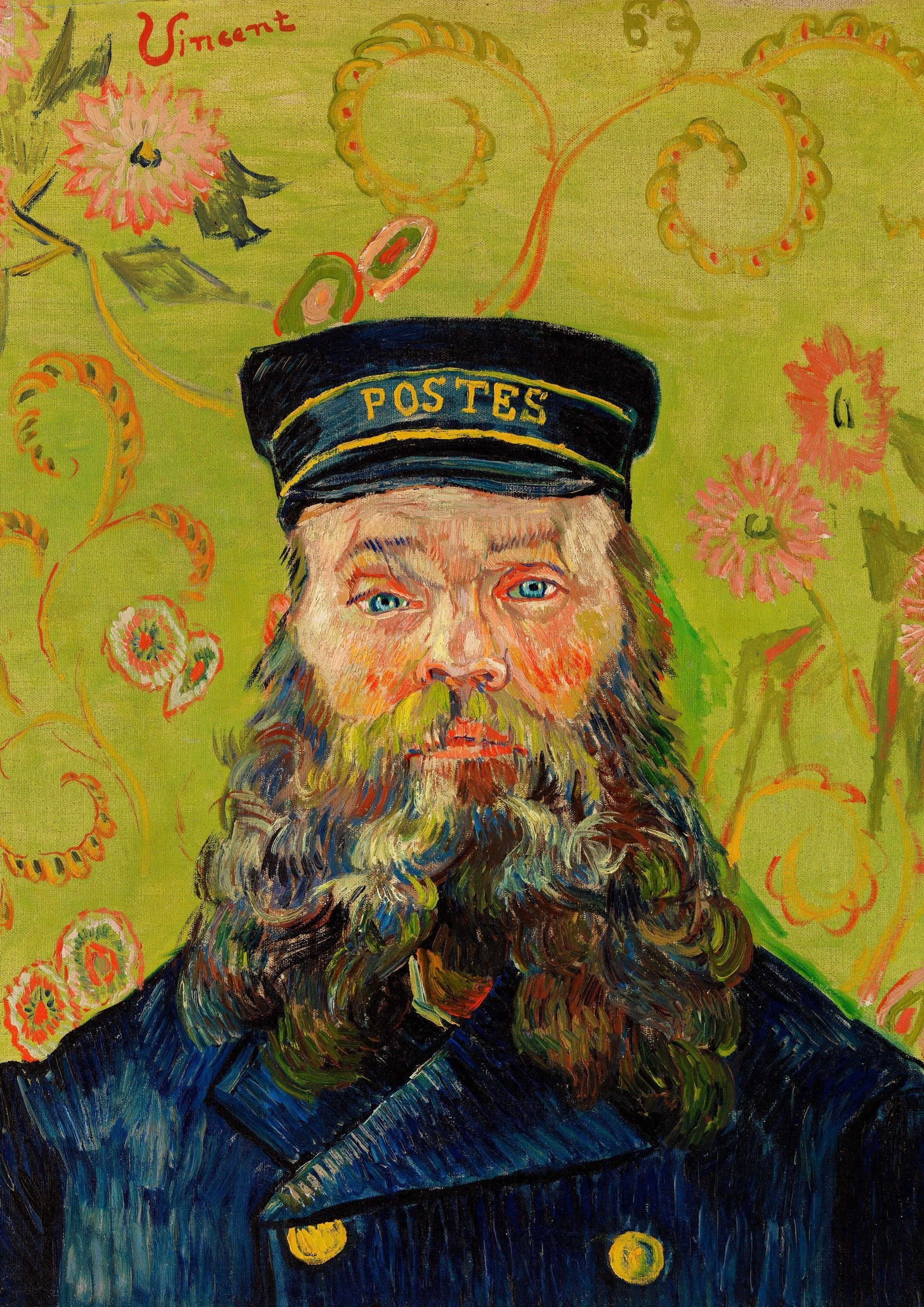 The Postman by Vincent Vang Gogh Vintage Portrait Print - Hartsholme Prints