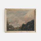 Vintage Cloud Study with Trees, Earthy Tone Landscape - Hartsholme Prints