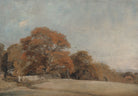 Vintage Country Landscape in Warm Autumnal Colour Tones, Fine Art Print - Hartsholme Prints