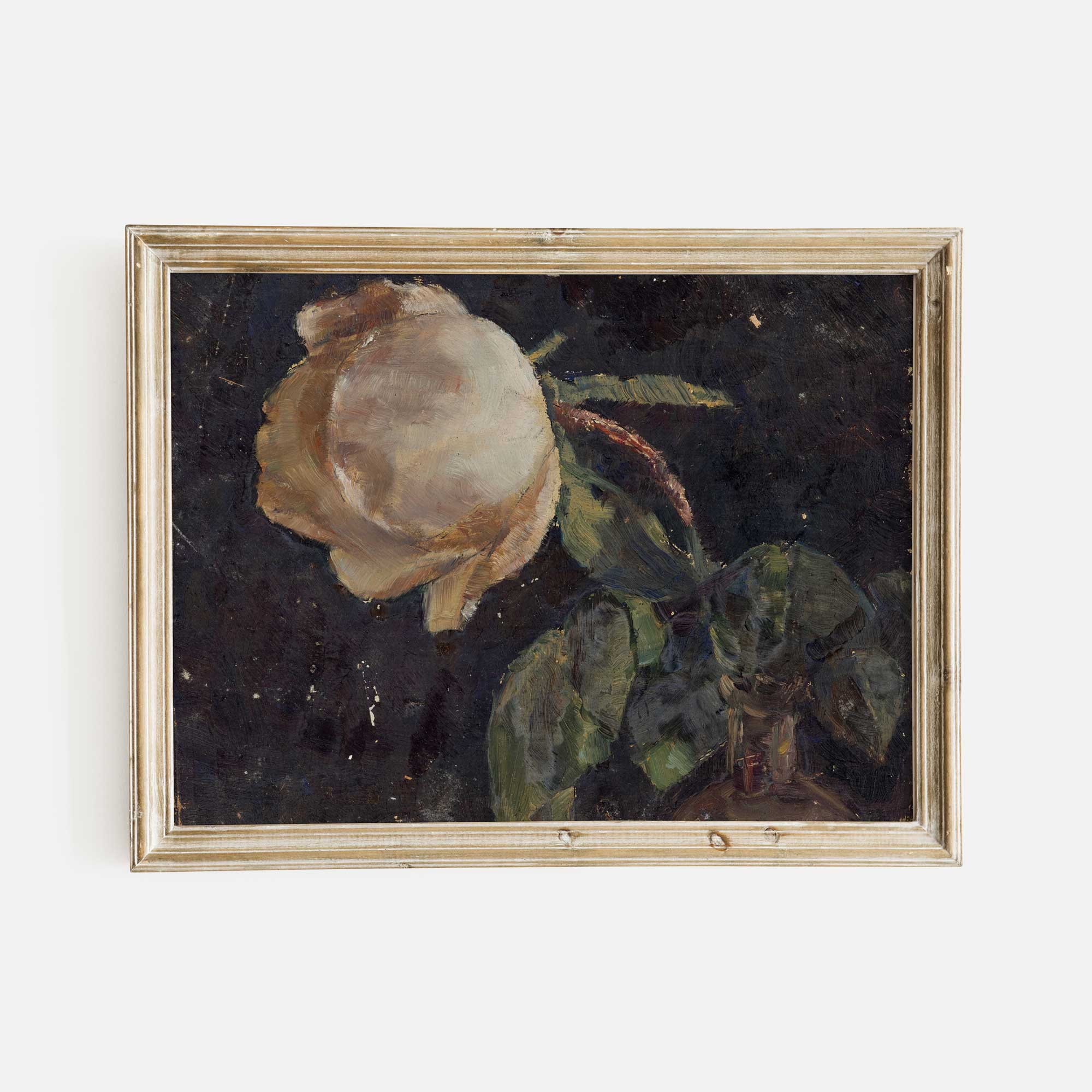 Vintage Dark Academia Still Life Roses Print - Hartsholme Prints