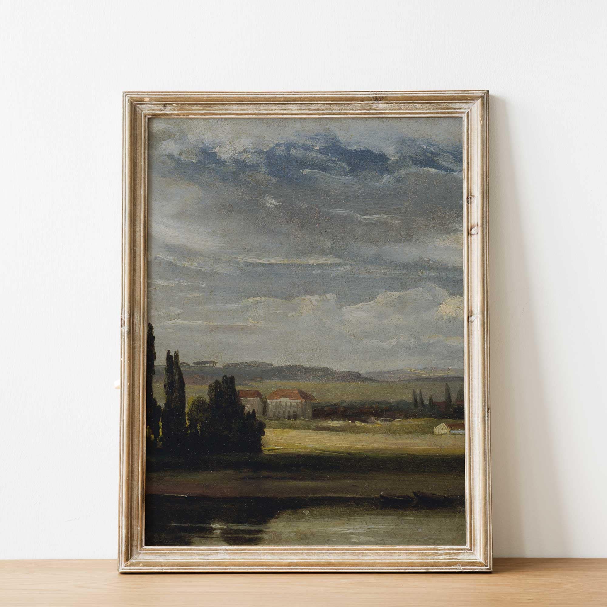 Vintage European Landscape Painting Print - Hartsholme Prints