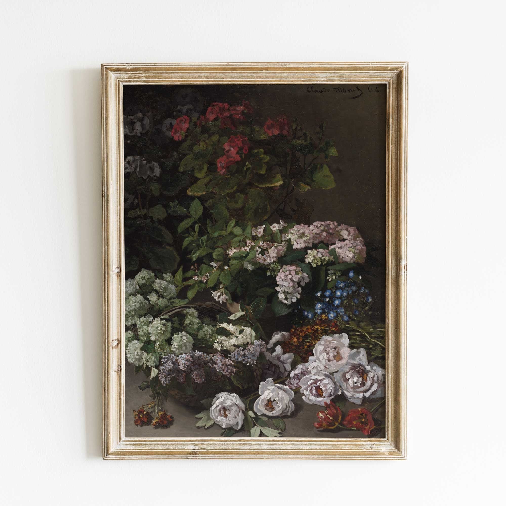 Vintage Floral Still Life Print: Hydrangea and Peonies - Hartsholme Prints