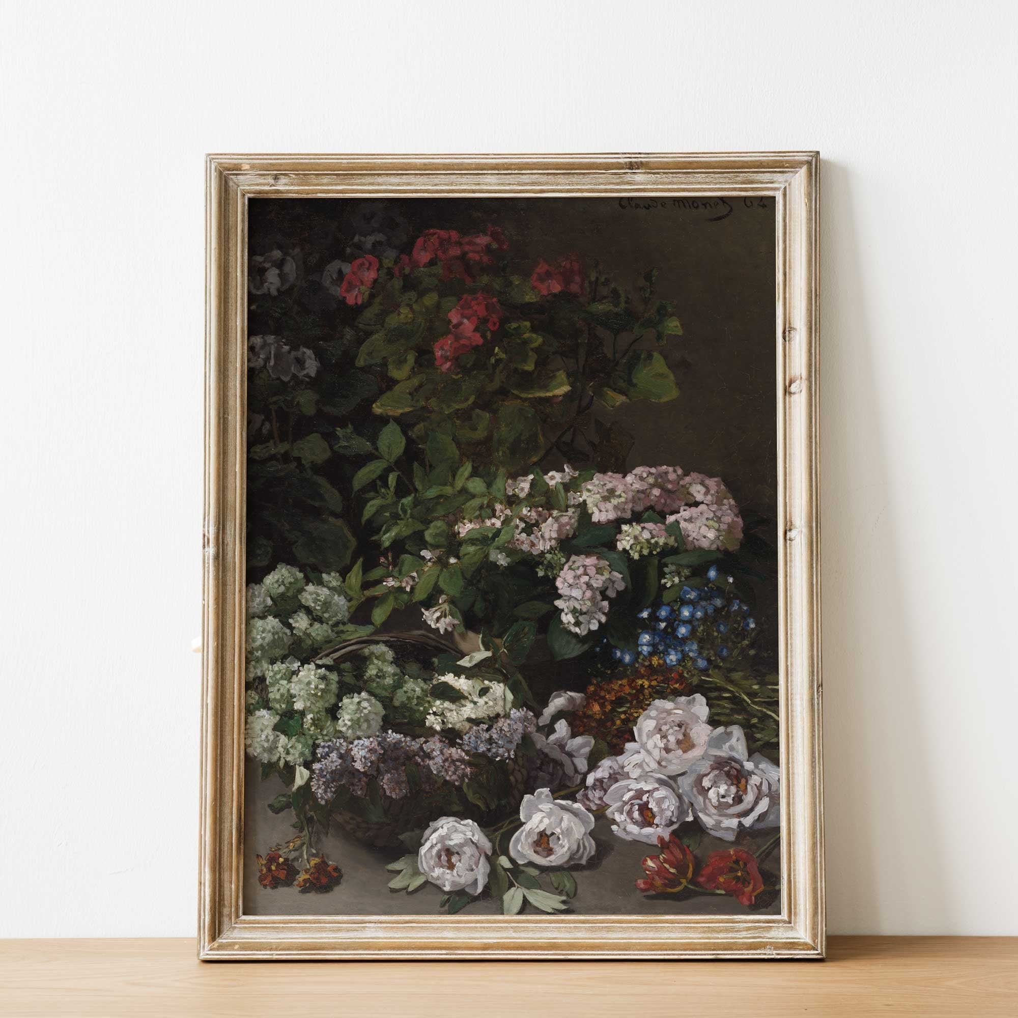 Vintage Floral Still Life Print: Hydrangea and Peonies - Hartsholme Prints