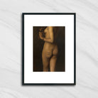 Vintage Nude Portrait Print, Feminist Art, Altered Antique Nude Portrait of a Lady, Nude Oil Painting, Faceless Portrait - Hartsholme Prints