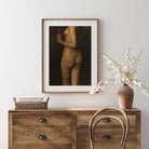 Vintage Nude Portrait Print, Feminist Art, Altered Antique Nude Portrait of a Lady, Nude Oil Painting, Faceless Portrait - Hartsholme Prints