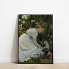 Vintage Portrait: Girl Gathering Flowers - Hartsholme Prints