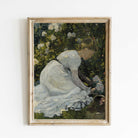 Vintage Portrait: Girl Gathering Flowers - Hartsholme Prints