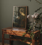 Vintage Portrait Print, Woman Sewing at the Window - Hartsholme Prints