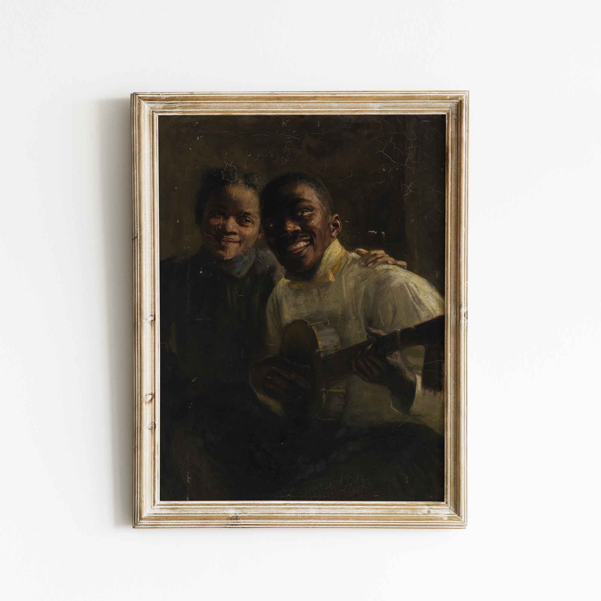 Vintage Portrait Two Musicians, Fine Art Print - Hartsholme Prints