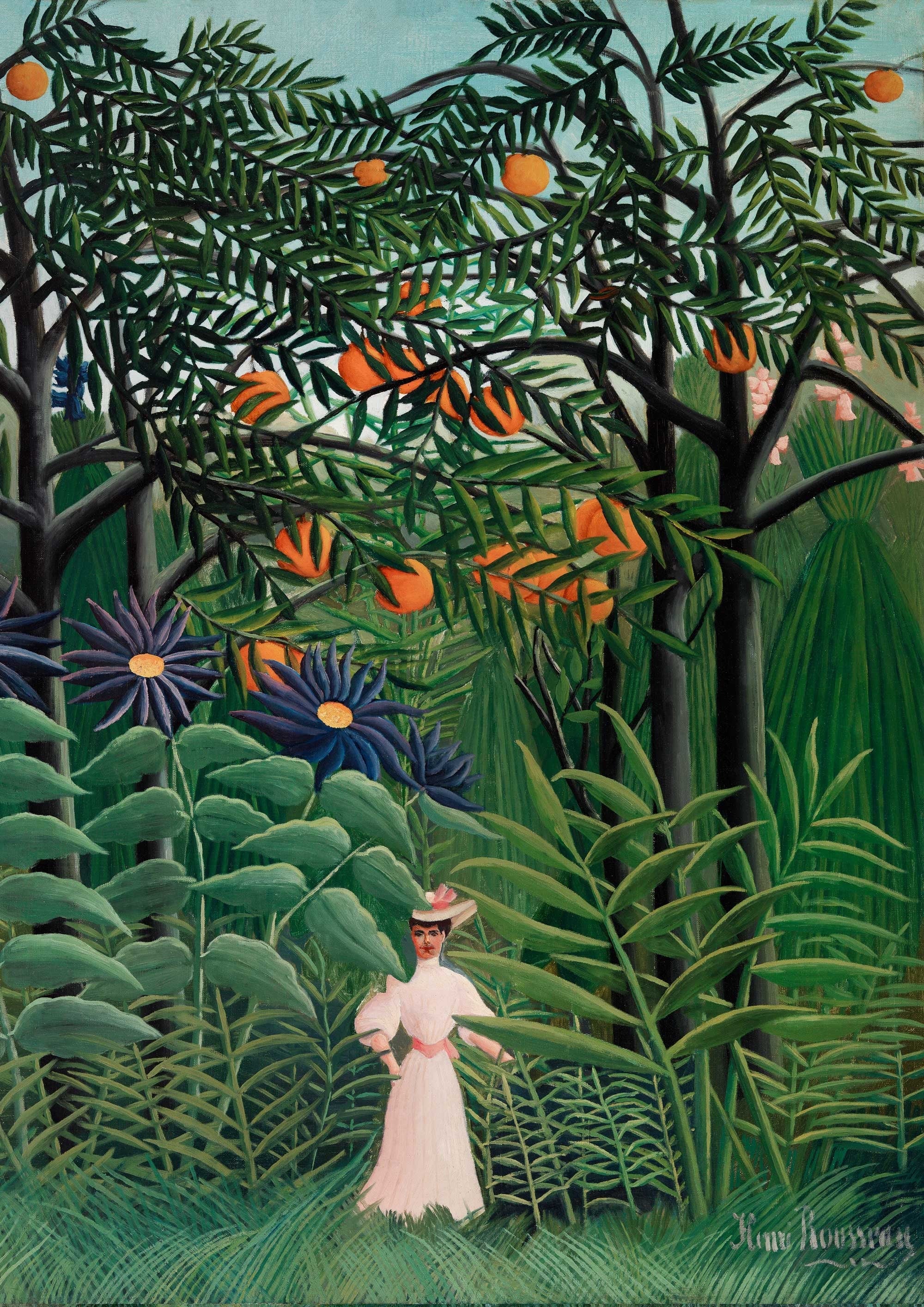 Woman in Forest Henri Rousseau Painting Print - Hartsholme Prints