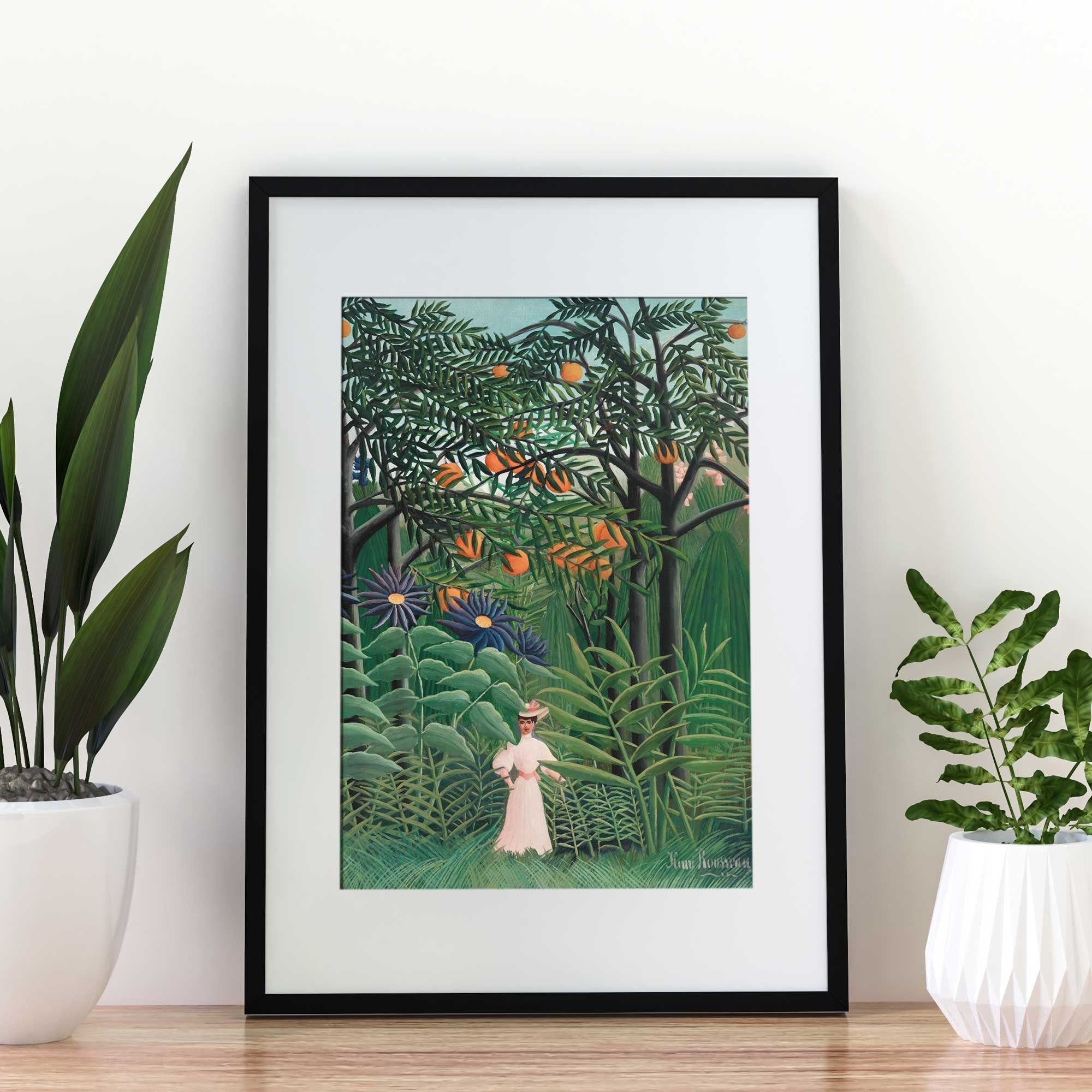 Woman in Forest Henri Rousseau Painting Print - Hartsholme Prints